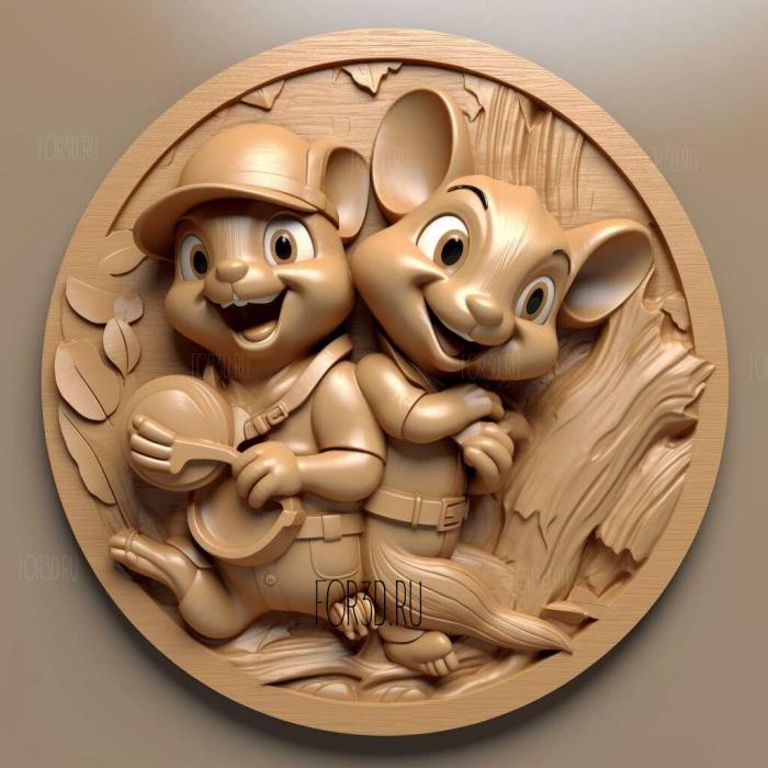 Chip n Dale Rescue Rangers TV series 3 stl model for CNC